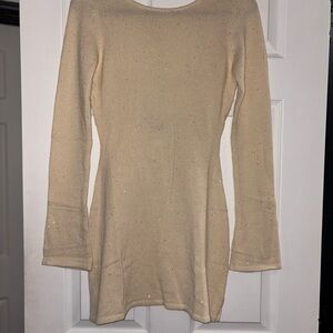 NWT, WeWoreWhat Beige Knit Mini Dress